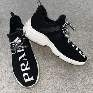 Prada Nylon Blk/Wht Gym Shoes